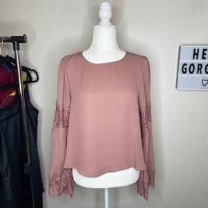 Pink long sleeve top